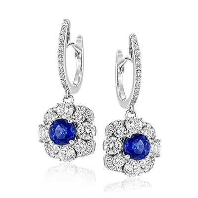ZE647 Color Earring in 14k Gold with Diamonds