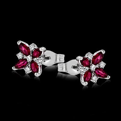 ZE669 Color Earring in 14k Gold with Diamonds