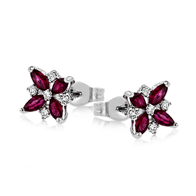 ZE669 Color Earring in 14k Gold with Diamonds