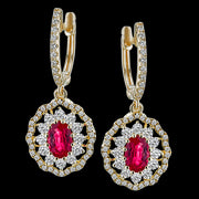 ZE680 Color Earring in 14k Gold with Diamonds