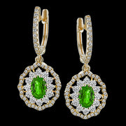 ZE680 Color Earring in 14k Gold with Diamonds