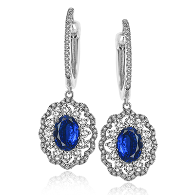 ZE680 Color Earring in 14k Gold with Diamonds