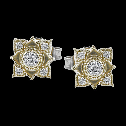 ZE696 Earring in 14k Gold with Diamonds