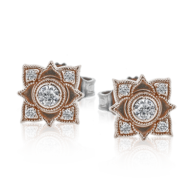 ZE696 Earring in 14k Gold with Diamonds