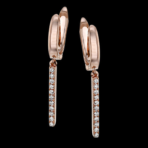 ZE712-R Earring in 14k Gold with Diamonds
