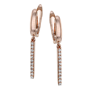 ZE712-R Earring in 14k Gold with Diamonds