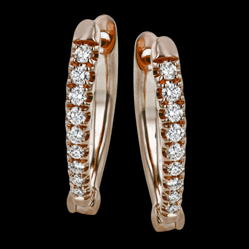 ZE713-R Hoop Earring in 14k Gold with Diamonds