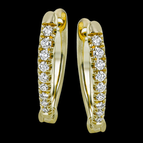 ZE713-Y Hoop Earring in 14k Gold with Diamonds