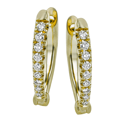 ZE713-Y Hoop Earring in 14k Gold with Diamonds