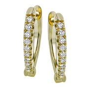 ZE713-Y Hoop Earring in 14k Gold with Diamonds