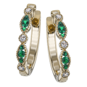 ZE720-Y Color Earring in 14k Gold with Diamonds