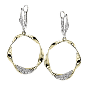 ZE845 Hoop Earring in 14k Gold with Diamonds