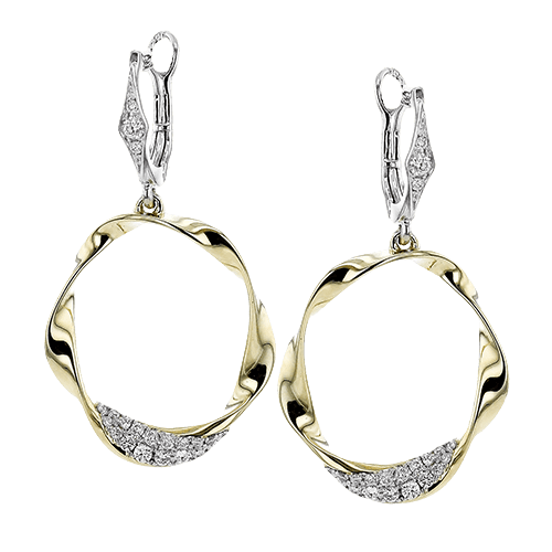 ZE845 Hoop Earring in 14k Gold with Diamonds