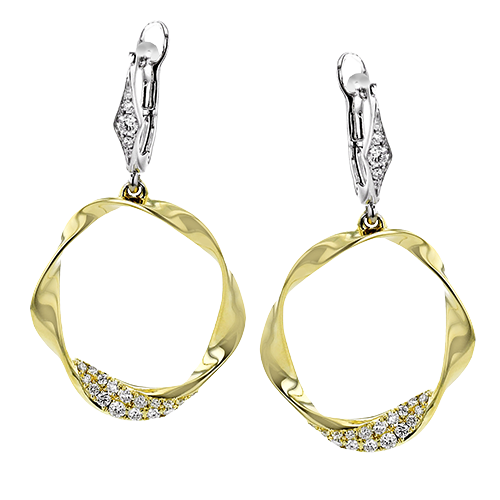 ZE845 Hoop Earring in 14k Gold with Diamonds