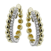 ZE853-Y Hoop Earring in 14k Gold with Diamonds