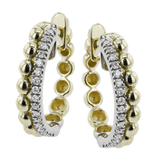 ZE853-Y Hoop Earring in 14k Gold with Diamonds
