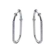 ZE857 Hoop Earring in 14k Gold with Diamonds