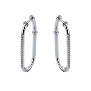 ZE857 Hoop Earring in 14k Gold with Diamonds