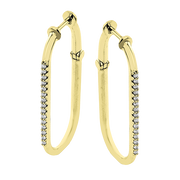 ZE857-Y Hoop Earring in 14k Gold with Diamonds