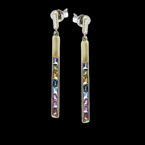 ZE863 Color Earring in 14k Gold with Diamonds