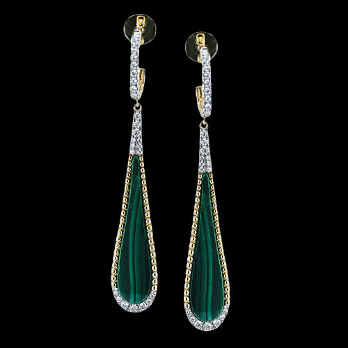 ZE873 Color Earring in 14k Gold with Diamonds