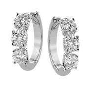 ZE874 Hoop Earring in 14k Gold with Diamonds