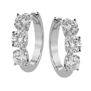 ZE874 Hoop Earring in 14k Gold with Diamonds