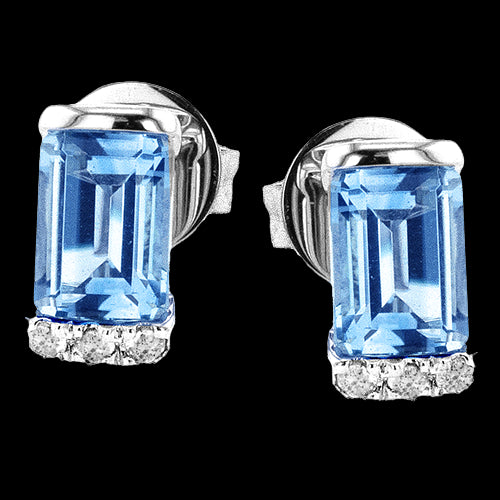 ZE876 Color Earring in 14k Gold with Diamonds