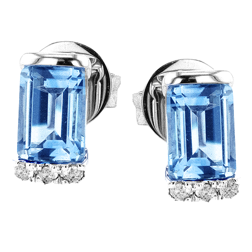 ZE876 Color Earring in 14k Gold with Diamonds