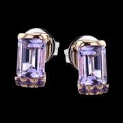 ZE876-R Color Earring in 14k Gold with Diamonds
