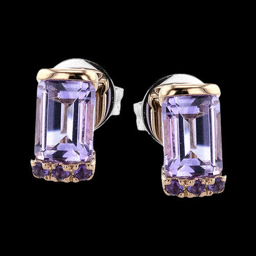 ZE876-R Color Earring in 14k Gold with Diamonds