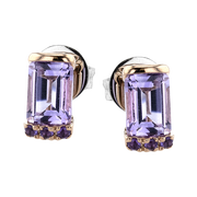 ZE876-R Color Earring in 14k Gold with Diamonds