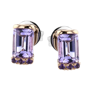 ZE876-R Color Earring in 14k Gold with Diamonds