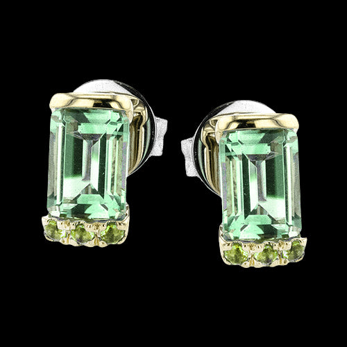 ZE876-Y Color Earring in 14k Gold with Diamonds