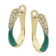 ZE884 Color Earring in 14k Gold with Diamonds