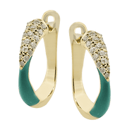 ZE884 Color Earring in 14k Gold with Diamonds