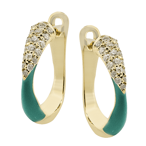 ZE884 Color Earring in 14k Gold with Diamonds