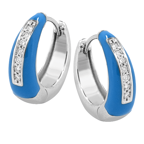 ZE885 Color Earring in 14k Gold with Diamonds