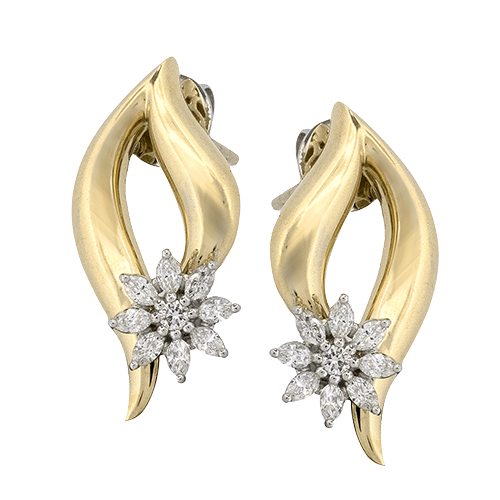 ZE886 Earring in 14k Gold with Diamonds