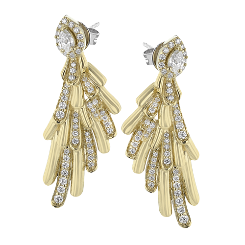 ZE888 Earring in 14k Gold with Diamonds