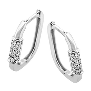 ZE891 Hoop Earring in 14k Gold with Diamonds