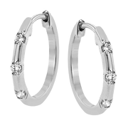 ZE896 Hoop Earring in 14k Gold with Diamonds