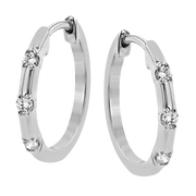 ZE896 Hoop Earring in 14k Gold with Diamonds
