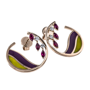 ZE900 Color Earring in 14k Gold with Diamonds