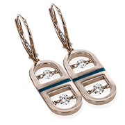 ZE901 Color Earring in 14k Gold with Diamonds