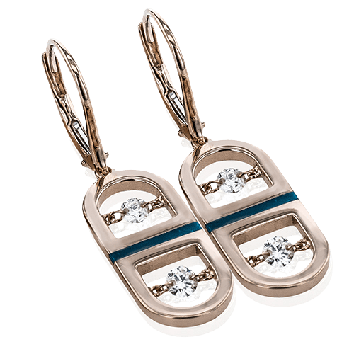 ZE901 Color Earring in 14k Gold with Diamonds