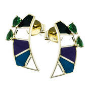 ZE902 Color Earring in 14k Gold