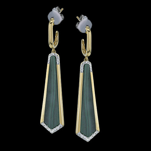 ZE915 Color Earring in 14k Gold with Diamonds