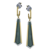 ZE915 Color Earring in 14k Gold with Diamonds
