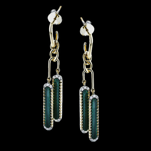 ZE916 Color Earring in 14k Gold with Diamonds